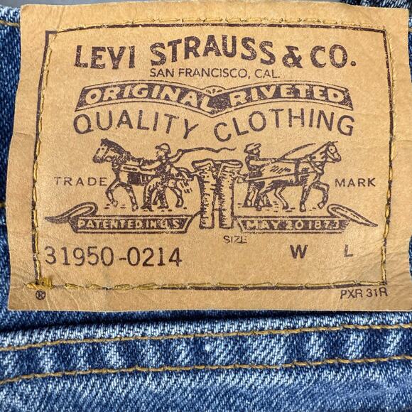 Levi's 550 Jeans Girls 18.5 Blue Relaxed Orange Tag Tapered Leg RARE VTG NWT - Picture 9 of 16